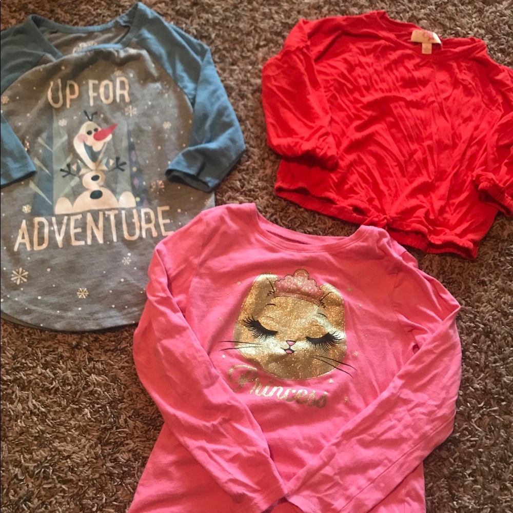 3 size 4-6 shirts. All in great condition!